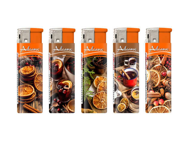 Elektrofeuerzeuge "COZY WINTER", 5-fach sortiert, 50er Display