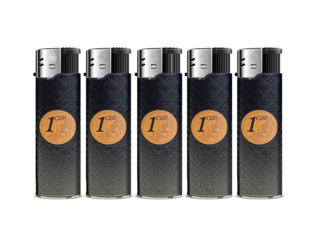 Elektrofeuerzeuge "GLÜCKSCENT", 5-fach sortiert, 50er Display