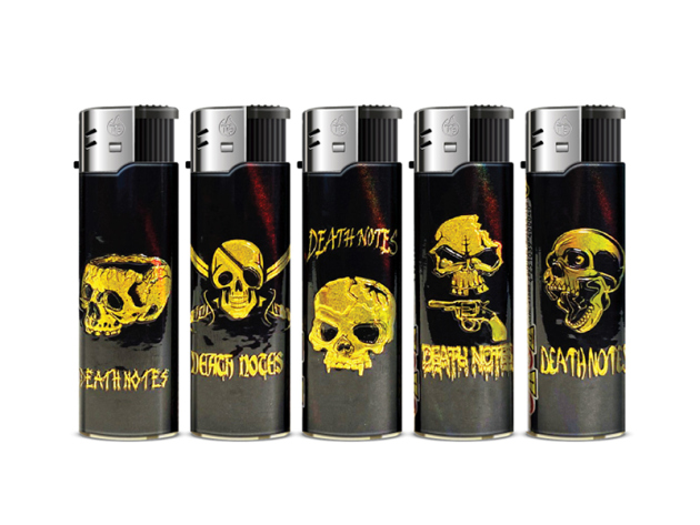 Elektrofeuerzeuge "DEADLY GOLD", 5-fach sortiert, 50er Display