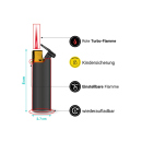 Sturmfeuerzeuge "Black Elite Rubber" Turbo gummiert, 25er Display