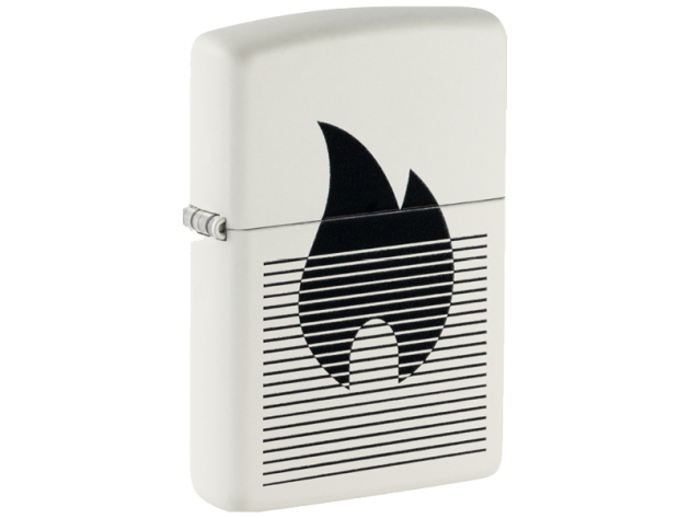 Zippo Feuerzeug - Zippo Design weiß-schwarz