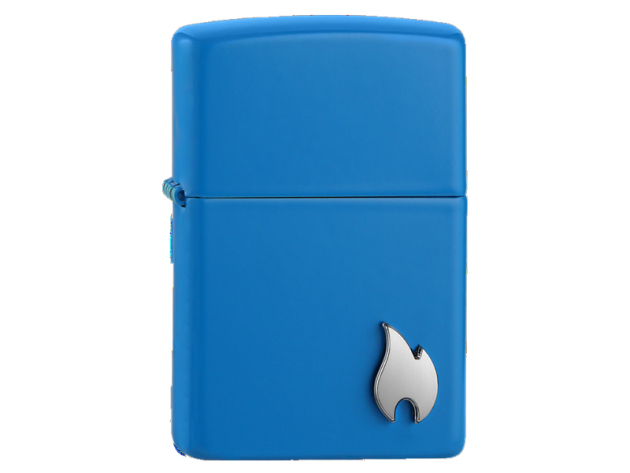 Zippo Feuerzeug - Emblem Attached Sky Blue Matte