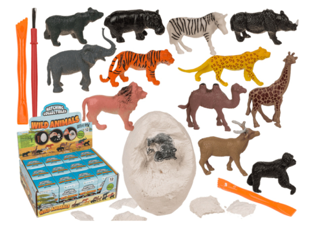 Wildtiere Ausgrabungsset, sortiert, 12er Display