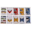 Spielkarten "VW"; 54 Karten pro Blatt, 2-fach sortiert; einzeln