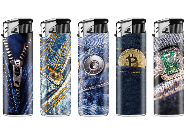 Rod Lighters Mini "Glitzer Diamant" 24p display