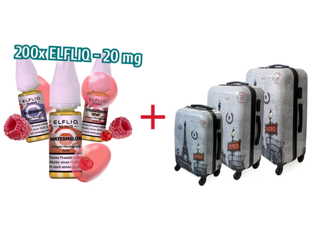 200x ELFBAR Elfliq - Liquid - 20 mg/ml - 10 ml - verschiedene Sorten + Koffer Set