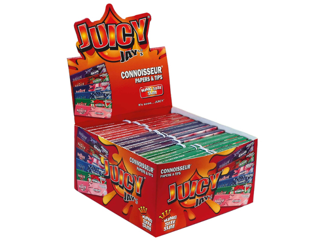 Juicy Jay´s -  MIX Connoisseur - King Size, Papers + Tips, 6-fach sortiert, 24 Hefte je 32 Blatt