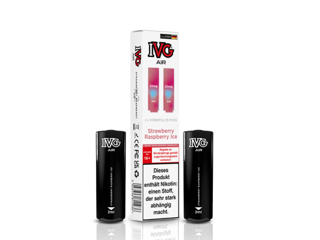 IVG AIR - Prefilled Pod - Strawberry Raspberry Ice (Erdbeer, Himbeere, Eis) - 20mg - 2er Set