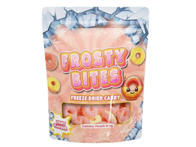 Frosty Bites - Gummy Peach Ring (Pfirsich) Gefriergetrocknet -  á 50g; 24er Display