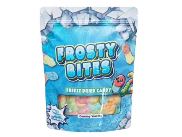 Frosty Bites - Gummy Worms (Mix Fruit) Gefriergetrocknet -  á 50g; 24er Display
