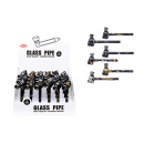 Glaspfeifen "Skull Head Schwarz", 24er...