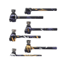 Glaspfeifen "Skull Head Schwarz", 24er Display