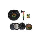 Raucher-Set "Leaf" Grinder+Pipe+Ascher+Siebe -...
