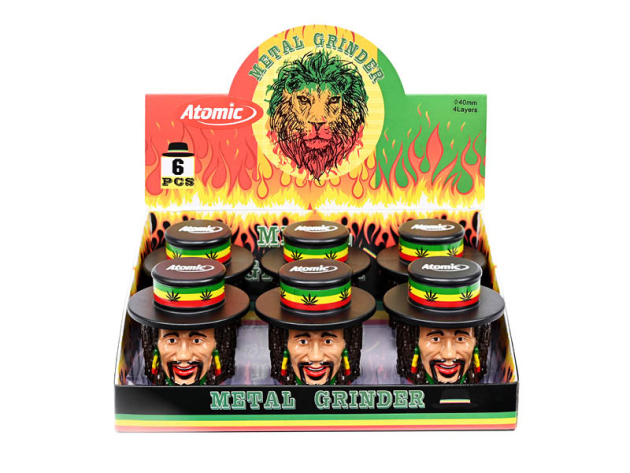 Grinder "Jamaica Men"; 4-tlg., ø46mm, einzeln