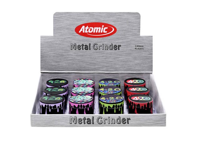 Grinder "Printing"; 4-tlg., ø40mm, einzeln