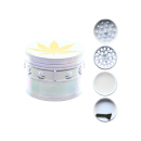 Grinder "Leaf Design" Perlmutt; 4-tlg.,...