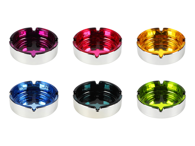 Aschenbecher "So" Glas Ø 100mm; 6-fach sortiert; 12er Display