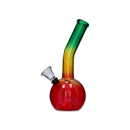 Glasbong "Rasta Round Bent" transp; H&ouml;he...