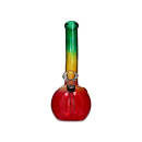 Glasbong "Rasta Round Bent" transp; Höhe 20 cm; Ø 2,4 cm