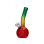 Glasbong "Rasta Round Bent" transp; Höhe 20 cm; Ø 2,4 cm