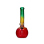 Glasbong "Rasta Round Bent" transp; Höhe 20 cm; Ø 2,4 cm