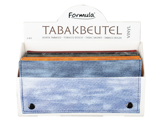 Tabakbeutel "Vynil"; 6-fach sortiert, 6er Display