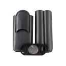 Set Etui & Zigarrenschneider für Zigarren; schwarz