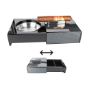 Zigarrenaschenbecher mit Ablage und Schubfach; schwarz