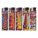 Elektrofeuerzeuge "ONOMATOPOEIA", 5-fach sortiert, 50er Display