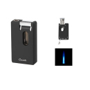 Zigarrenfeuerzeug "Caseti" schwarz/matt, Soft Jet, mit Abschn. Kerbschnitt u. Bohrer