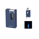 Zigarrenfeuerzeug "Caseti" dunkelblau/matt, Soft Jet-Flame, mit Abschn. Kerbschnitt u. Bohrer