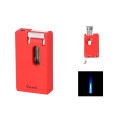 Zigarrenfeuerzeug "Caseti" rot/matt, Soft Jet-Flame, mit Abschn. Kerbschnitt u. Bohrer
