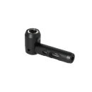 Handpfeife "Super Heroes" schwarz, mit Glaseinsatz, 10,5cm