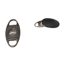 Zigarrenabschneider "Metall" Grau, 2 Klingen