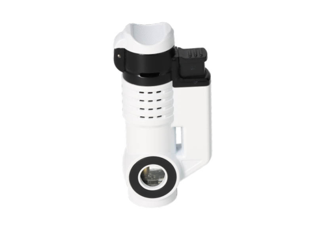 Sturmfeuerzeug "Weiß glänzend" mit Sichtfenster, 6er Jet-Flame