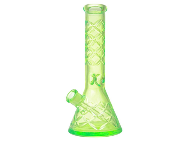 Glasbong "Ice grün" transp; Höhe 32 cm