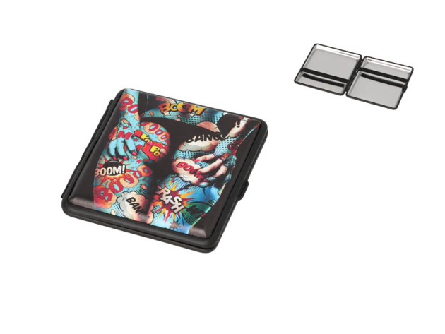 Zigarettenetuis "Frau tätowiert" für 20 Zig., mit Gummiband