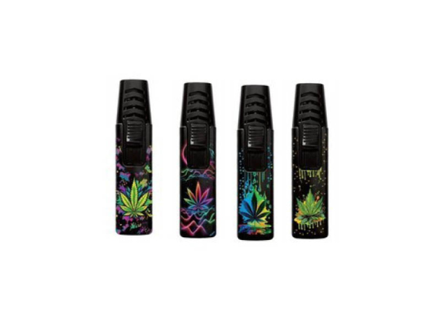 Sturmfeuerzeug "Mariuanna", Jet-Flame, sortiert, 6er Display