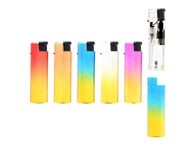 Sturmfeuerzeuge "2-Tone Metallice", Jet-Flame, 5-fach sortiert, 25er Display