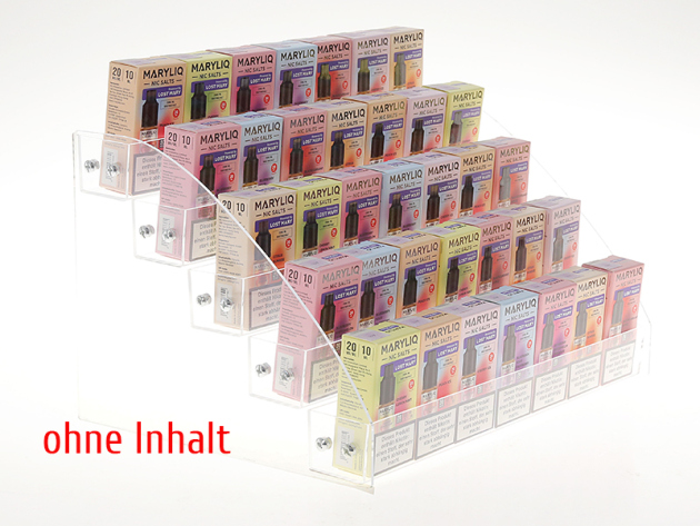 Leerdisplay für E-Liquids; Kunststoff