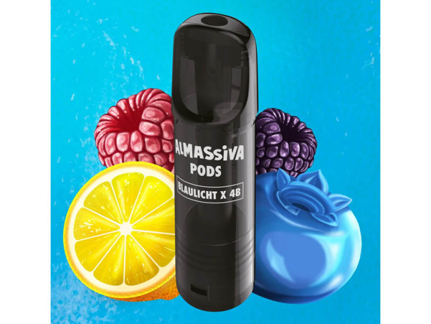 Al Massiva Pod - Blaulicht X 4B (Beerenmix, Zitrone, Blaubeere, Ice) - 17mg - 2er Set