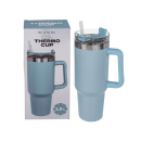 XXL-Thermobecher, blau, 1,2 Liter, inkl. Strohhalm, UVP:...