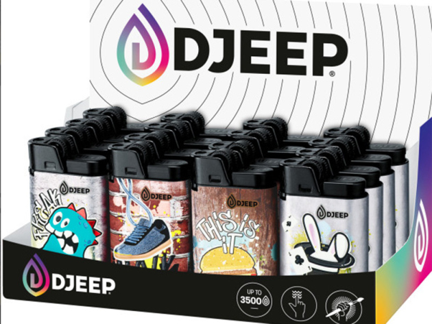 DJEEP Feuerzeuge "Wallt" versch. Farben; 16er Display