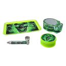 Handpfeifen-Set "green Skull", mit...