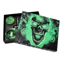 Handpfeifen-Set "green Skull", mit Pfeife,...