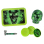 Handpfeifen-Set "green Skull", mit Pfeife, Grinder, Aschenbecher und Tray
