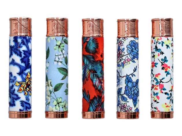 Sturmfeuerzeug "Blumen", Jet-Flame, Geschenkbox, 5-fach sortiert, einzeln