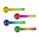 Glaspfeife "3-Farbig", 4-fach sortiert,  10cm, 90er Dose