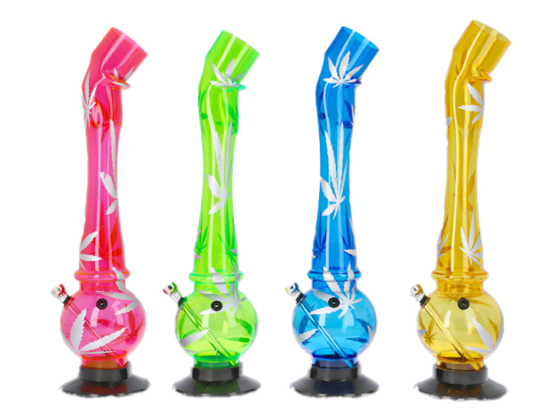 Acrylbong "Weed" 4-fach sortiert, Höhe 39,5cm, einzeln
