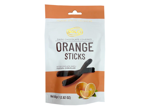 Bolci - Stick Orange Dark Chocolate á 80g; 12er Pack